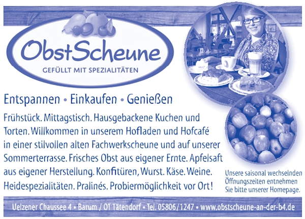 Hofcafé in der Obstscheune